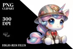 Cute Baby Unicorn Clipart Product Image 3