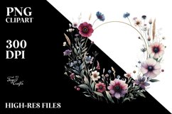 Bold Frame Flowers | Sublimation | Clipart Product Image 1