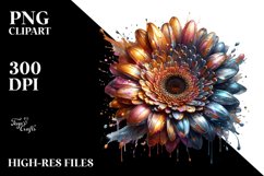 Abstract Shiny Gerbera Material Splash | Sublimation Clipart Product Image 3
