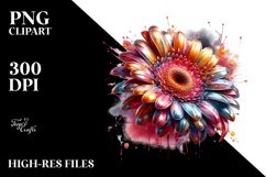 Abstract Shiny Gerbera Material Splash | Sublimation Clipart Product Image 1