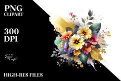 Colorful Abstract Bouquet with Gold Foil Product Image 1