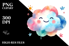 Colorful Boho Cloud PNG Product Image 2
