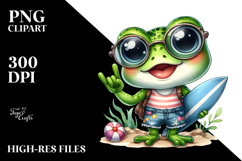 Cool Frog with Beachwear, PNG Product Image 2