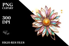 glass daisy with golden insertions Product Image 3