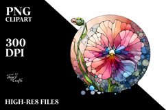 Abstract Stained Sweet Pea | Watercolor Clipart Product Image 3