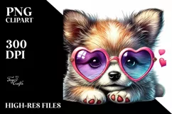 Detailed Puppy with Sign, PNG Product Image 2