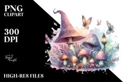Detailed Pastel Mushroom Magic PNG Product Image 2