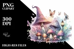Detailed Pastel Mushroom Magic PNG Product Image 3
