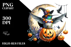 Hummingbird Dressed for Halloween PNG Product Image 2