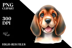 Baby Bloodhound Watercolor PNG Product Image 2