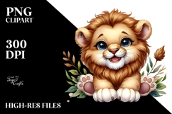 Cute Baby Lion PNG Product Image 2
