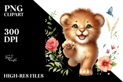 Cute Baby Lion PNG Product Image 2