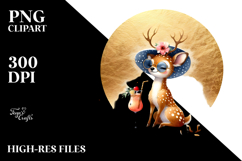 Happy Deer in Beachwear, High-Res PNG Product Image 2