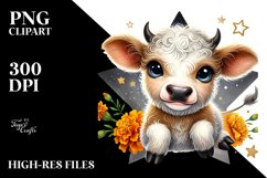 Smiling Highland Cow PNG Product Image 2