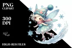 Small Snow Fairy Tumbling PNG Product Image 2