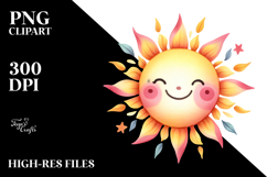 Very Simple Smiling Sun PNG Product Image 2