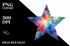 Colorful Smiling Star PNG Product Image 2