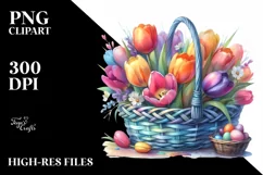 Colorful Watercolor Bouquet with Hyacinth | Sublimation | Product Image 1