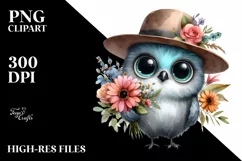 Bird Big Eyes Hat Standing Up Human Like Flower Bouquet | Product Image 1