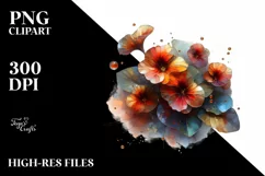 Abstract Glossy Nasturtium Made of | Clipart Product Image 1