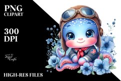 Colorful Baby Octopus Sticker | Sublimation | Clipart Product Image 1