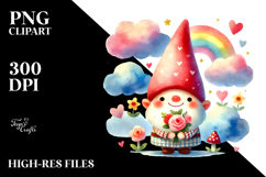 Colorful Valentines Gnome PNG Product Image 2