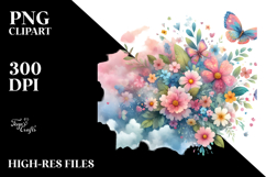 Cute Butterfly in Spring PNG Product Image 2