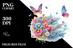 Cute Butterfly in Spring PNG Product Image 2