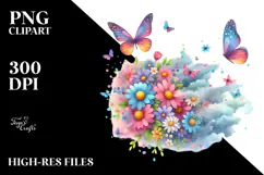 Cute Butterfly in Spring PNG Product Image 2