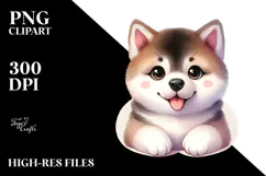 Cute Happy Akita, High-Res PNG Product Image 2