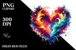 Fiery Heart, PNG Product Image 2
