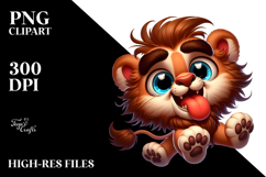 Cute Lion with Sunglasses, Transparent PNG Product Image 2
