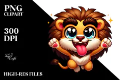 Cute Lion with Sunglasses, Transparent PNG Product Image 2