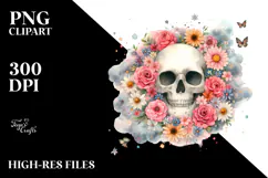 Cute Skull Painting PNG Product Image 2
