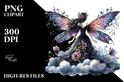Gothic Fairy on Cloud PNG Product Image 2