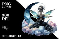 Gothic Fairy on Cloud PNG Product Image 2