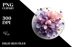 Abstract Lilac Made of , Watercolor PNG Product Image 2