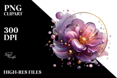 Abstract Lilac Made of , Watercolor PNG Product Image 2