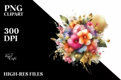 Colorful Impatiens Splash Gold Foil Vibrant Bouquet | Product Image 3