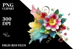 Watercolor Luxury Flower Love Splash Clipart Product Image 3