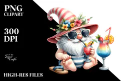 Whimsical Gnome Cocktail Summer Clothes PNG Product Image 2