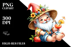 Whimsical Gnome Cocktail Summer Clothes PNG Product Image 2