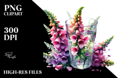 Watercolor with Foxglove | Sublimation | Clipart Product Image 2
