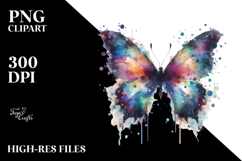 Grunge Butterfly Painting PNG Product Image 2