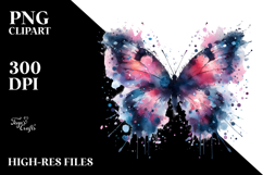 Grunge Butterfly Painting PNG Product Image 2