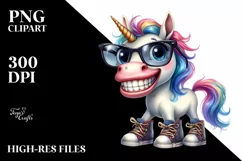 Goofy Smile Unicorn Large Shoes Product Image 1
