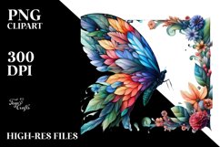 Abstract Vibrant Butterfly PNG Product Image 1