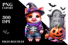 Cute Halloween Baby Pig | Sublimation Product Image 2