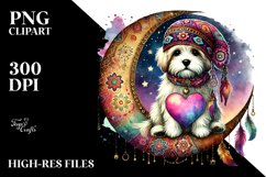 Colorful Dog with Heart PNG Product Image 2