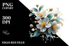 Glossy Jasmine, Watercolor PNG Product Image 2